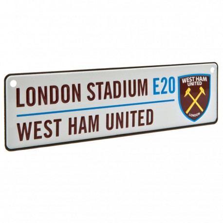 Plechová cedulka West Ham United FC do okna