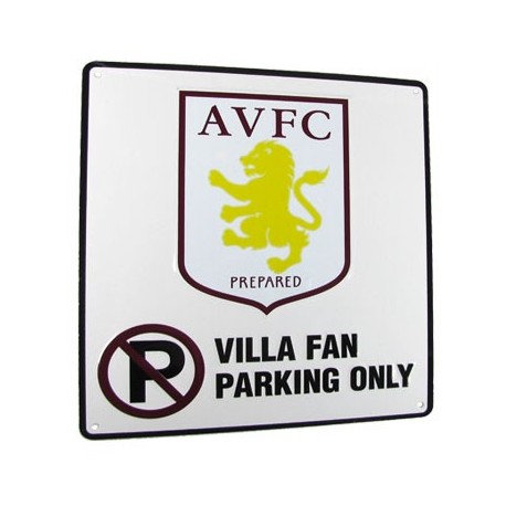 Plechová cedulka Aston Villa FC No Parking