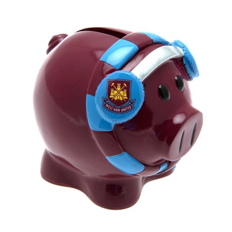 Pokladnička prasátko West Ham United FC (typ se šálou)