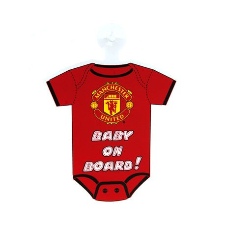 Cedulka do auta Baby on board Manchester United FC (typ body)